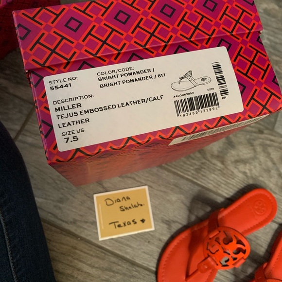 Sold‼️New Tory Burch Miller orange - Picture 5 of 8